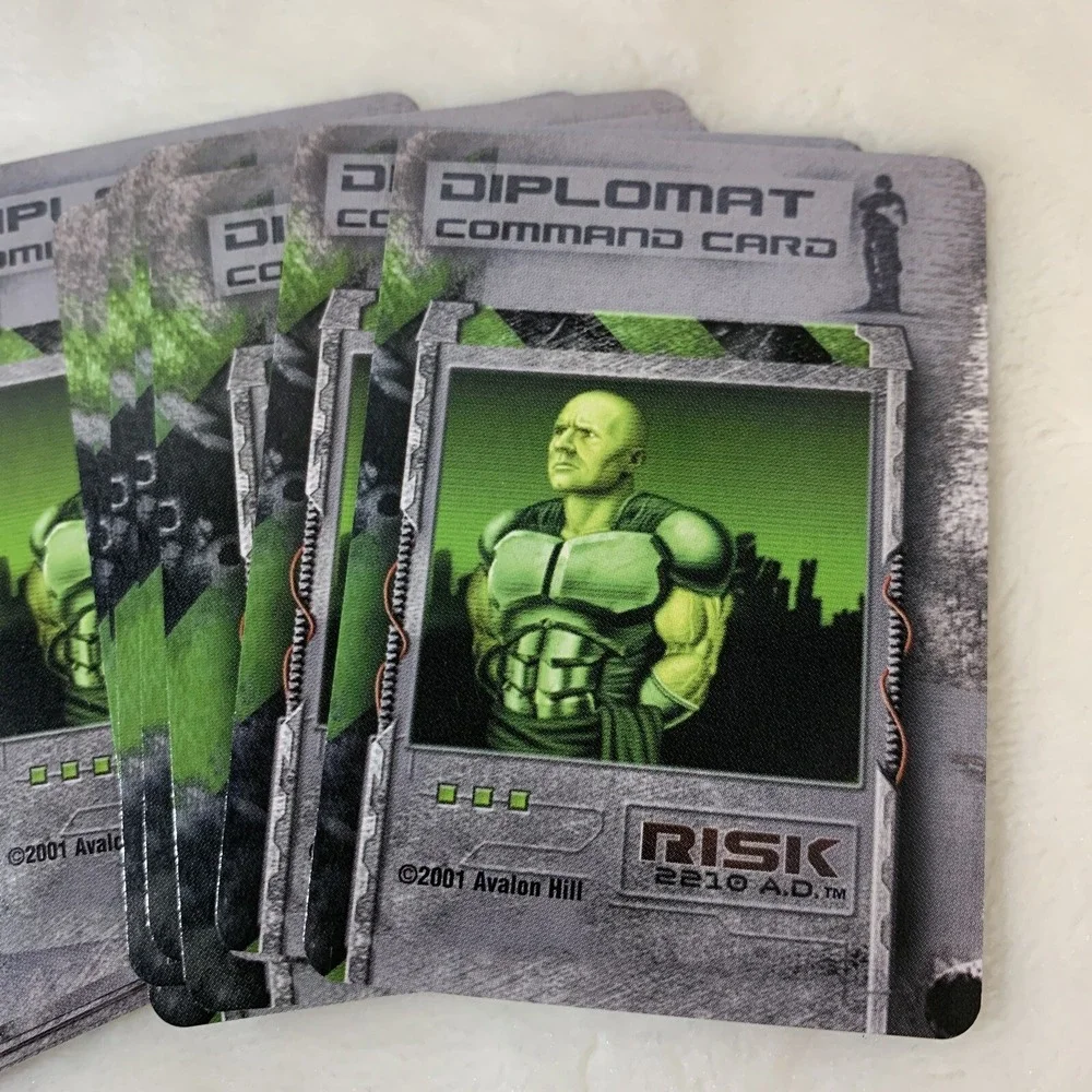 Avalon Hill Hasbro 2007 Risk 2210 AD Replacement‎  22 Diplomat Command Cards
